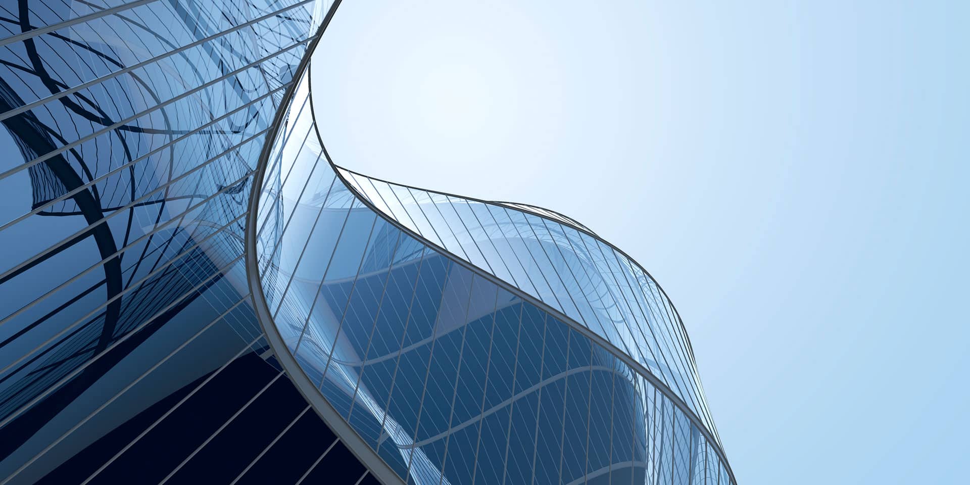 Edificio de cristal ondulado
